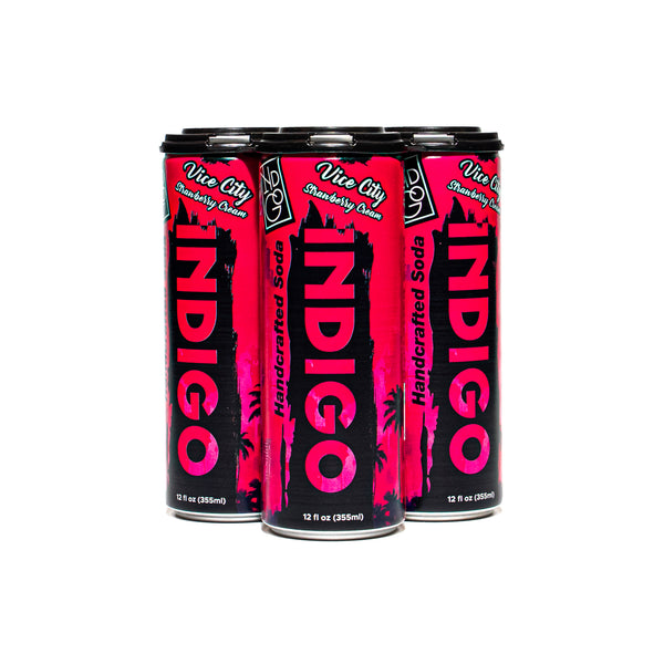 Vice City Strawberry Cream Handcrafted Soda • THC-FREE