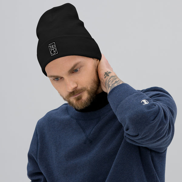 Indigo Embroidered Beanie